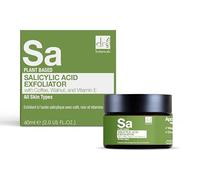 Dr. Botanicals - Exfoliante de ácido salicílico de 60 ml, exfoliante facial natural con café, nuez y vitamina E para una piel suave y radiante, fórmula hidratante y rica en antioxidantes