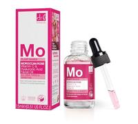DR BOTANICALS Suero de Aceite Facial de Rosa Marroquí con Vitamina C y Acido Hialurónico | Suero facial iluminador, Antienvejecimiento e Hidratante