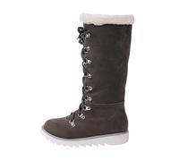 Dr. Botas S 1460 Moda Invierno para Mujer Tacones Planos Botas Casual Cálidas Gruesas Botas de Nieve Jardines Botas Invierno, Verde, 39 EU