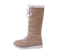 Dr. Botas S 1460 Moda Invierno para Mujer Tacones Planos Botas Casual Cálidas Gruesas Botas de Nieve Jardines Botas Invierno, Color blanco., 38 EU