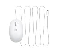 Dr. Bott Macally MFAEC - Ratón ergonómico USB-C para diestros, con cable, ratón óptico para ordenador portátil y ordenador portátil, color blanco