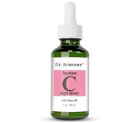 Dr. Brenner Aceite de noche con escualano y aceite de rosa puro para una piel más firme y brillante, aceite hidratante natural de 30 ml.