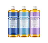 Dr. Bronner-Jabn lquido de uso puro (Variedad de 32 onzas 3 paquetes) Peppermint Baby Lavender sin perfume-Hecho con aceites orgnicos 18-en-1 Usos
