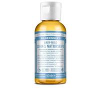 Dr. Bronner 's 18 en 1 Jabón natural | Jabón líquido orgánico | Baby Mild sin fragancia | Gel de ducha, jabón de manos, champú y mucho más | Con aceites orgánicos | Comercio justo | 60 ml