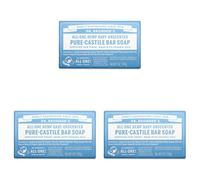 Dr. Bronner's 744 - Pure-Castile Bar Jabón para Bebé, sin Perfume, 5 oz/140 gr (Paquete de 3)