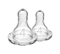 Dr. Brown’s 2 Tetinas de Nivel 4 +9 Meses de Silicona Médica Resistente | Tetina compatible con biberones de boca estrecha Options+. Flujo medio y sistema anticólicos