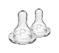 Dr. Brown’s 2 Tetinas para Bebés Prematuros de Silicona Médica Resistente | Tetina compatible con biberones de boca estrecha Options+. Flujo extralento