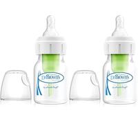 Dr. Brown’s Biberón Anticólicos de Boca Estrecha Options+ 60 ml - Sistema Patentado con Ventilación Interna - Incluye Tetina Nivel 1 de Flujo Lento +0 Meses - Silicona Médica y Polipropileno Sin BPA
