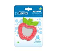 Dr. Brown’s Mordedor de Frío para Bebé 3M+ AquaCool Manzana - Mordedor Refrigerante Lleno de Agua Purificada y con Texturas para un Alivio Extrafrío de la Dentición - Sin BPA