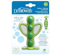 Dr. Brown’s Mordedor y Masajeador Dental para Bebé 3M+ Pea Pod - Diseño de Guisante con Texturas y Fácil de Agarrar - Calmante de Encías - 100% Silicona Suave Sin BPA