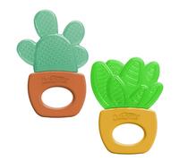 Dr. Brown’s Mordedores de Frío para Bebé 3M+ AquaCool Cactus - Mordedor Refrigerante Lleno de Agua Purificada y con Texturas para un Alivio Extrafrío de la Dentición - Sin BPA
