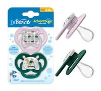 Dr. Brown's Advantage Chupete para patinete Squirrel, 6-18 m, 2 unidades