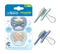 Dr. Brown's Advantage Chupetes para bebés, etapa 1, 2 unidades, azul