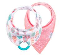 Dr. Brown's Baby Dr. Brown's - Babero bandana para bebé con mordedor extraíble a presión, dentición y babeo, más de 3 meses