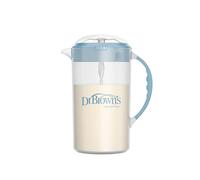 Dr. Brown's Baby Formula - Jarra mezcladora con tapón ajustable, tapa de bloqueo y boquilla antigoteo, 32 onzas, sin BPA, azul