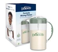 Dr. Brown's Jarra mezcladora – tapón ajustable, boquilla antigoteo, 32 oz, libre de BPA, oliva