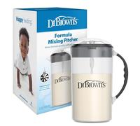 Dr. Brown's Baby Formula - Jarra mezcladora con tapón ajustable, tapa de bloqueo y boquilla antigoteo, negro, sin BPA, 36 onzas, 1 paquete
