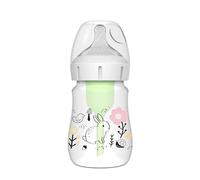 Dr. Brown's Biberón Anticólicos Boca Ancha Options+ 150 ml +0 Meses | Ventilación interna que reduce la entrada de aire durante la toma, con tetina de flujo lento y silicona sin BPA