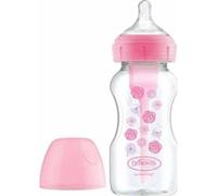 Dr Brown's Anti-Colic Biberón Rosa Boca Ancha 270ml