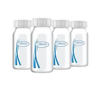 Dr. Brown's Botellas de recolección de leche materna con tapas de almacenamiento, compatibles con extractores de leche, recoger, almacenar y mantener la leche fresca, sin BPA, paquete de 4
