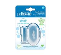 Dr. Brown's Cepillo de Dientes de Dedo Bebé +3 Meses Silicona con Estuche | Dedal dental que también sirve para masajear las encías, ayuda a introducir la higiene bucal a partir de los 3 meses