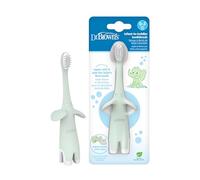 Dr. Brown's Cepillo de dientes para bebés a niños pequeños, elefante, verde menta, 0-3 años