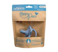 Dr. Brown's Chupete de Silicona Médica Sin BPA HappyPaci +0 Meses - Azul | De una sola pieza sin uniones, higiénico y con la forma de la tetina del biberón para una transición fácil