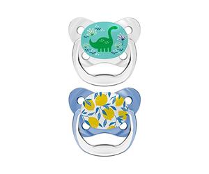 Dr. Brown's Chupete Ortodóntico Prevent Diseño Mariposa 6-18 Meses - 2 Uds. | Forma que respeta el paladar, escudo de estilo butterfly con orificios de ventilación y fabricado en silicona médica sin BPA