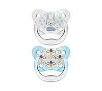 Dr Brown's Chupete Ortodoncia PreVent Azul 0-6m x2