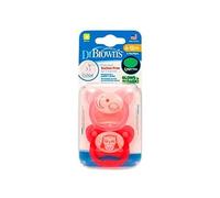 Dr Browns Chupete PreVent de ortodoncia nocturno silicona Rosa 6-18 meses 2 uds