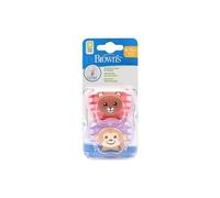 Dr. Brown's Chupetes Caras de Animales T2 6-12 Meses 2uds