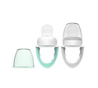 Dr. Brown's Fresh First Alimentador de silicona, menta y gris, 2 unidades