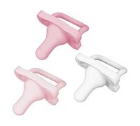 Dr. Brown's HappyPaci - Chupete de silicona 100% 0-6m, sin BPA, blanco, rosa, rosa claro, paquete de 3