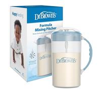 Dr. Brown's Baby Formula - Jarra mezcladora con tapón ajustable, tapa de bloqueo y boquilla antigoteo, azul, sin BPA, 36 onzas, 1 paquete