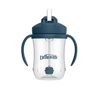 Dr. Brown's Milestones Baby 's First Straw Cup Sippy Cup with Straw 6 m+, 9oz/270 ml, Dark Blue