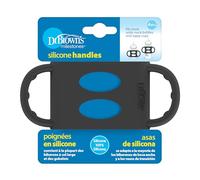 Dr. Brown's Milestones - Mangos de biberón (100% silicona, cuello ancho, color negro