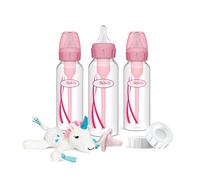 Dr. Brown's Natural Flow® Anticólicos Options+™ Narrow 8oz/250ml Baby Bottle + Lovey Gift Set with Level 1 Slow Flow Nipples
