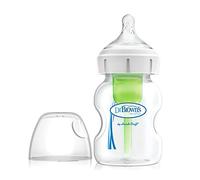 Dr. Brown's Natural Flow Options+ Biberón anticólico, cuello ancho, 150 ml, transparente, 1 paquete