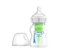 Dr. Brown's Natural Flow Options+ Biberón Anticólico de Cristal Boca Ancha Silicona 150ml 1ud