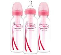 Dr. Brown's Options botellas estrechas, 3 unidades, 8 onzas, color rosa