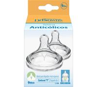Dr Brown's tetina silicona boca ancha forma en Y +9meses 2uds