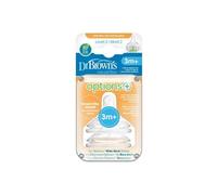 Tetina de Silicona Boca Ancha 2 Unidades Dr Brown´s Natural Flow Nivel de Flujo 2 - Bebés 3 meses