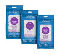 Dr. Brown's Tooth and Gum Wipes, 30 Count, 3-Pack