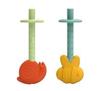 Dr. Brown's Tubos de dentición para bebés, abejas y caracoles, 3 m+, paquete de 2