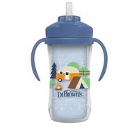 Dr Brown's Vaso Térmico con Pajita Azul +12m 300 ml