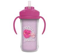 Dr Brown's Vaso Térmico con Pajita Rosa +12m 300 ml