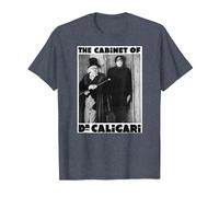 Dr Caligari - Póster de Monstruo de Halloween Camiseta, Hombre, Azul Jaspeado, 4XL