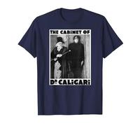 Dr Caligari - Póster de Monstruo de Halloween Camiseta, Hombre, Azul Marino, M
