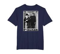 Dr Caligari - Póster de Monstruo de Halloween Camiseta, Hombre Tallas Grandes, Azul Marino, 6X Alto