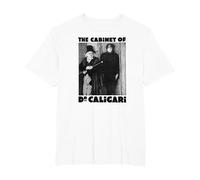 Dr Caligari - Póster de Monstruo de Halloween Camiseta, Hombre Tallas Grandes, Blanco, 5X Alto